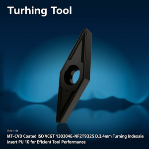 Inserto de Torneado Indexable con Recubrimiento MT-CVD ISO VCGT 130304E-NF2T9325 D.3.4mm PU 10 para un Rendimiento Eficiente de la Herramienta - Product Image 3