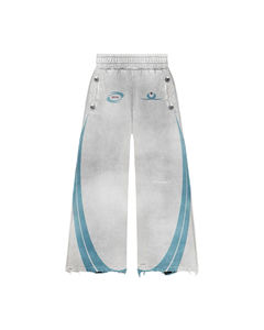 Chándales de algodón de alta calidad personalizados, pantalones de chándal acampanados de felpa francesa y Sudadera con capucha para hombre, ropa de calle, conjunto de chándal con lavado ácido - Product Image 4