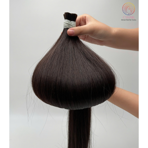 Qualité de salon 20 pouces 24 pouces 28 pouces Texture soyeuse et lisse humaine Extensions de faisceaux de cheveux en vrac droits naturels - Product Image 3