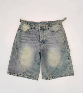 Short en jean délavé vintage de haute qualité pour hommes - Product Image 1