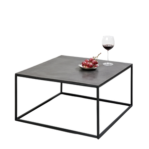 2025 New Products Durable Modern Metal Coffee <b>Table</b> with Vintage Metal Accents Black Simple <b>Living</b> <b>Room</b> Center Coffee <b>Table</b> - Product Image 3