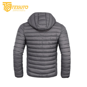 <b>Men's</b> Custom Satin Puffer Jacket Designer Winter Bubble <b>Padded</b> <b>Coat</b> Waterproof with Zipper Closure Short Length Outdoorwear - Product Image 1