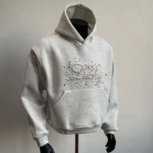 Sudadera con capucha de diamantes de imitación de alta calidad Alphatek con diseño personalizado y GSM pesado para sudaderas con capucha OEM al por mayor - Product Image 1