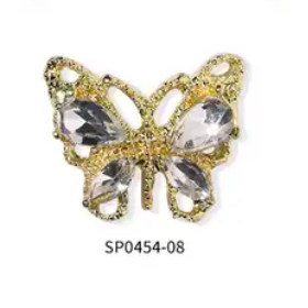 A11aga Butterfly <b>Charm</b> in 24K Gold Plating Stainless Steel Religious Style <b>for</b> <b>Jewelry</b> <b>Making</b> - Product Image 3