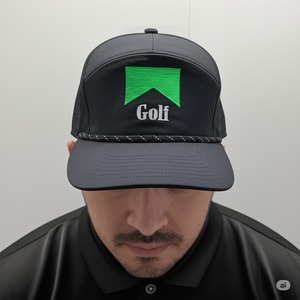 Sombrero de golf con logotipo bordado 2D personalizado para hombre, gorra de Vietnam 7 paneles de, fabricante de sombreros, gorra de béisbol impermeable, cuerda de agujero cortada con láser - Product Image 1