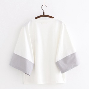 Wholesale White <b>T</b>-shirts Custom logo Sleeve <b>Cat</b> Style Plain <b>T</b>-shirts 100%cotton Sublimation Blank <b>T</b>-shirt - Product Image 3