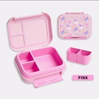 Boîte à lunch portable en ABS épaissi pour étudiants et enfants, avec compartiments, une poignée pratique et compatible micro-ondes