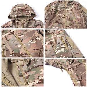 Conjunto de Dos Piezas Unisex Hecho a Medida, Uniforme Táctico Impermeable, Cortavientos, Transpirable, Traje de Caza de Carcasa Suave, para Senderismo, Pesca, Invierno - Product Image 5