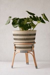 Garden Decoration Iron & Cane Round <b>Planter</b> and Natural Colour Wicker and Seagrass <b>Planter</b> - Product Image 5