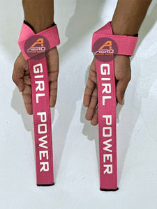 Heavy-Duty Thick Cotton <b>Lifting</b> <b>Straps</b> with Silicone Gel Printing Lasting Lifetime Extra Grip and Support - Product Image 5