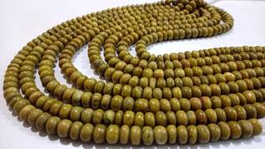 Cuentas de piedras preciosas de ópalo verde Natural 8mm Rondelle Hebras de piedra lisas de 7 pulgadas de largo - Product Image 2