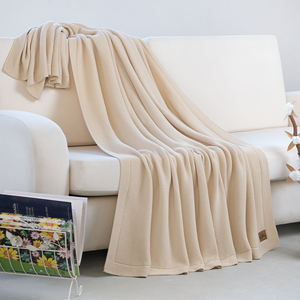 100% coton biologique ALINA couverture 150*200 maison couverture Crochet câble tricot haute qualité nouvelle conception Ultra douce couverture - Product Image 3