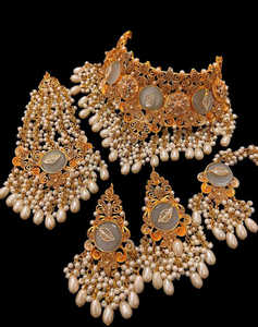 Authentic <b>Pakistani</b> Indian Traditional Classic Bridal <b>Jewelry</b> Set Ethnic Silver Plated Stainless Steel Anniversary Colorful - Product Image 6