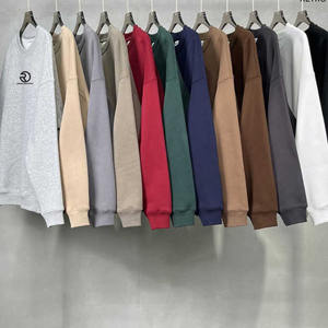 Multiple Couleur Nouveau Design Crewneck Oversized Sweatshirt 500gsm Cotton Heavyweight Drop Shoulder Blank Sweatshirt Low Price - Product Image 6