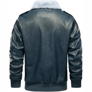 Veste zippée en cuir véritable pour homme KANDARI SPORTS, imperméable, respirante, avec patch brodé, écologique, prête pour l'hiver - Product Image 5