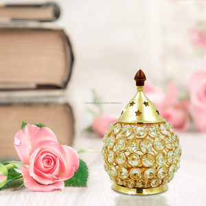 <b>Brass</b> Crystal Akhand Jyot Matki Diya Table Deepak <b>Oil</b> <b>Lamp</b> Small Size|Diwali Home Decoration Light - Product Image 5