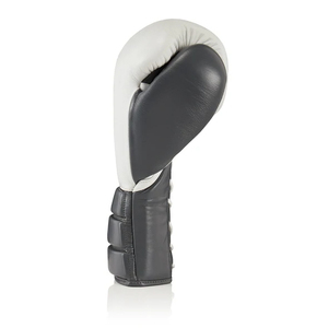 Gants de boxe en dentelle grise en cuir personnalisés de 16 oz en gros - Product Image 3