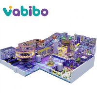Aire de jeux intérieure commerciale sur le thème des contes de fées, labyrinthe, équipement de jeux souples, toboggan LED, piscine à balles, centre commercial Vabibo VB-162