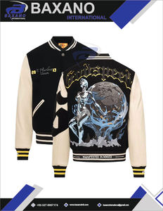 Vestes pour hommes, veste de baseball de luxe Anime Varsity, veste d'hiver personnalisable en laine, streetwear, logo sur le devant, veste de baseball Anime Varsity - Product Image 4