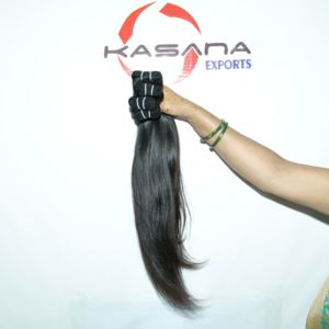 Extensiones de Cabello Humano Natural Negro Virgen del Sur de la India, Ondulado Profundo, Doble Trama a Máquina, para Mujer - Product Image 6