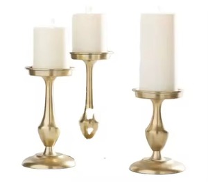 Bougeoir triple en édition limitée pour l'affichage de la table de fête de mariage et l'éclairage chaud de luxe - Product Image 5