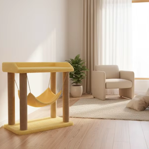 ที่นอนแมวคุณภาพสูง Amistar Sunny Bunny พร้อมที่ลับเล็บแบบเปลญวนสำหรับแมวทุกขนาด - Product Image 1