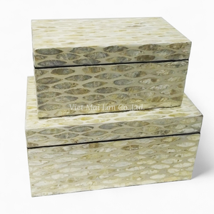 Fabricant de boîtes de rangement en nacre en gros, incrustation de coquillages faite à la main, OEM ODM, usine au Vietnam - Product Image 4
