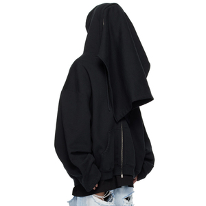 Sudadera con Capucha de Algodón 100% para Hombre, Estilo Vintage Lavado al Ácido, con Logotipo Personalizado, Pedrería, Tela Ecológica, Estilo Urbano, Capucha Doble - Product Image 3