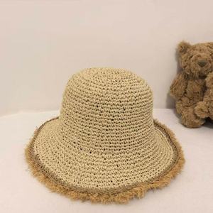 Chapeau de soleil en dentelle florale française pour femme, en paille de raphia, décontracté, printemps-été, voyage, plage, protection solaire, style célébrité internet - Product Image 1