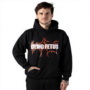 Sudadera con Capucha de Felpa con Estampado Animal y Doble Logotipo de Dying Fetus 2026, Otoño Invierno, Lujosa, Unisex, Estilo Urbano de Alta Gama - Product Image 1