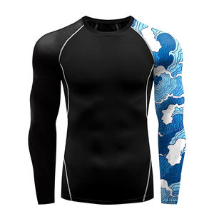 Alta calidad personalizado Rash Guard hombres al por mayor Spandex Bjj Rash Guard surf buceo Rash Guard precio razonable servicio OEM - Product Image 4