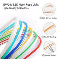 Ruban LED néon flexible DC12V 6x12mm 120 LED/m IP67 étanche et dimmable 5m pour enseignes DIY