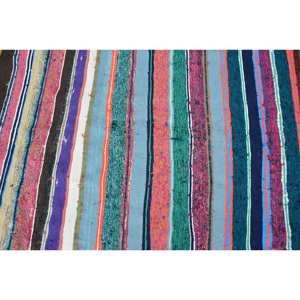 พรมตุรกีโบราณที่ทันสมัย3.7 x 8.9ft เบจคลาสสิกการออกแบบการเย็บปะติดปะต่อกันสำหรับห้องนั่งเล่นผ้าขนสัตว์วัสดุวิสคอสที่มียางด้านหลัง - Product Image 5