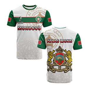 Maillot de football spécial de l'équipe nationale du Maroc avec drapeau marocain et motif Kente - Product Image 3