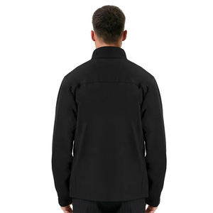 Veste Softshell légère et personnalisée pour homme Couleur noire Col montant Doublure polaire Coupe-vent Imperméable Soft Shell pour homme - Product Image 2