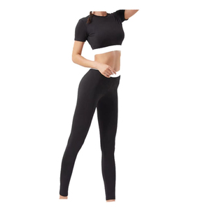 Conjunto Deportivo Ecológico de Shorts de Cintura Media y Sujetador Deportivo a Juego, Estilo Atlético, Esencial para Cualquier Actividad, TELA INTELIGENTE - Product Image 2