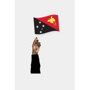 Drapeau personnalisé 3x5 pieds en plastique/polyester avec impression numérique pour affichage - Drapeau à main Papouasie-Nouvelle-Guinée - Product Image 6