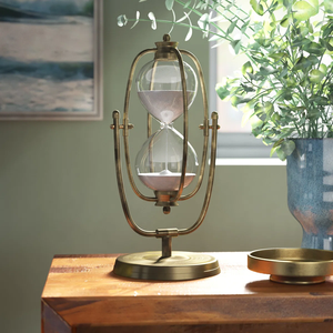 Sablier en métal de haute qualité, minuteur de cuisine en verre, prix de gros, sculpture moderne pour l'accentuation de la maison - Product Image 3