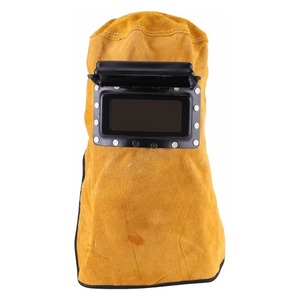 Casco de soldadura de cuero de vaca Máscara Capucha de soldadura resistente al calor Sombrero de trabajo para pulir - Product Image 1