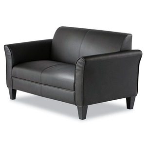 Alera ALERL22LS10B Serie 55.5 pulgadas. X 31.5 Pulgadas X 33.07 Pulgadas Sofá de Dos Plazas Color Negro para Recepción, Ideal para Apartamentos - Product Image 3
