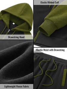 Sudadera con capucha transpirable Eco-Friendly Impreso Patrón sólido Invierno Peso pesado SWEATSUIT Técnica de diamantes de imitación Ligero - Product Image 5