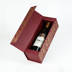 Magnetic foldable rigid paper packaging <b>boxes</b> custom luxury gift <b>boxes</b> for wedding <b>champagne</b> whiskey red wine glass bottle - Product Image 6