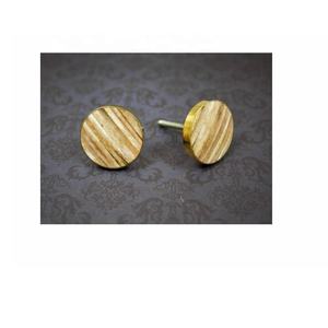 Handmade <b>Gold</b> Brass & Brown Bone Inlay Cabinet Door Knob Modern Cupboard Door Handle Bone <b>Drawer</b> <b>Pulls</b> Knob Furniture Bone Knob - Product Image 1