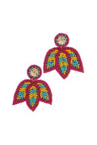 Pendientes de tela bordada con cuentas de inspiración vintage - Product Image 2