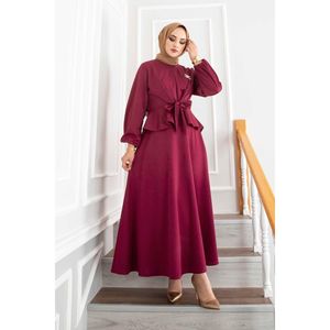 บอดี้สูท2ชิ้นของผู้หญิงจีบสีแดงม่วงเข้มชุดแฟชั่นและหรูหรา - Product Image 2