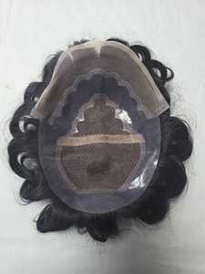 Perruque Lace Front en Cheveux Humains pour Hommes avec Ondulations Naturelles et Styles Raides Crépus - Patchs de Cheveux Indiens Doux - Product Image 5