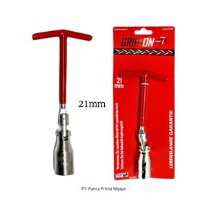 Clé à bougie d'allumage automobile flexible en chrome hexagonal de haute qualité 21 mm avec poignée en T |   GRIP-ON 88-521 OEM DIY - Product Image 5