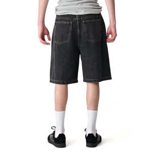 Vente en gros Short baggy en jean de rue principale pour l'été Short en jean avec logo personnalisé de qualité supérieure pour hommes de couleur unie - Product Image 3