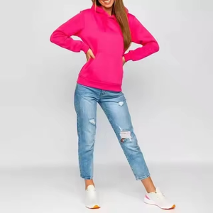 2025 femmes coupe ample à manches longues pull à capuche impression broderie Style solide léger pour l'hiver OEM disponible - Product Image 4