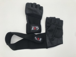 Gants de musculation GAF en cuir PU antidérapants, demi-doigts, protection de la paume, unisexe, entraînement - Product Image 5
